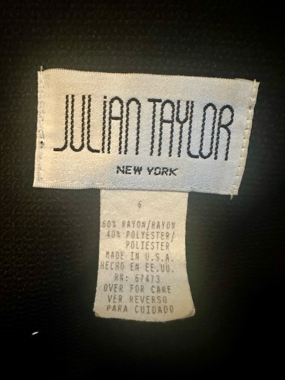 Julian Taylor Black Sleeveless Midi Dress with White Buttons and Belt - Picture 4 of 4